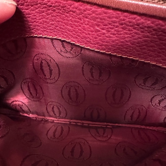 Cartier Burgundy Leather Shoulder Bag - Picture 8 of 10